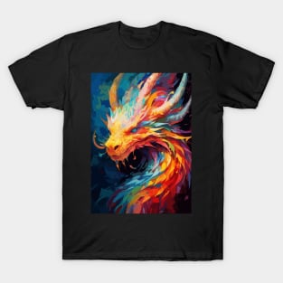 Fantasy Dragon Watercolor Painting Abstract Art T-Shirt